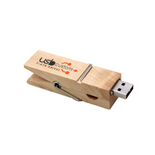 OEM деревянные памяти USB флэш-накопитель клип